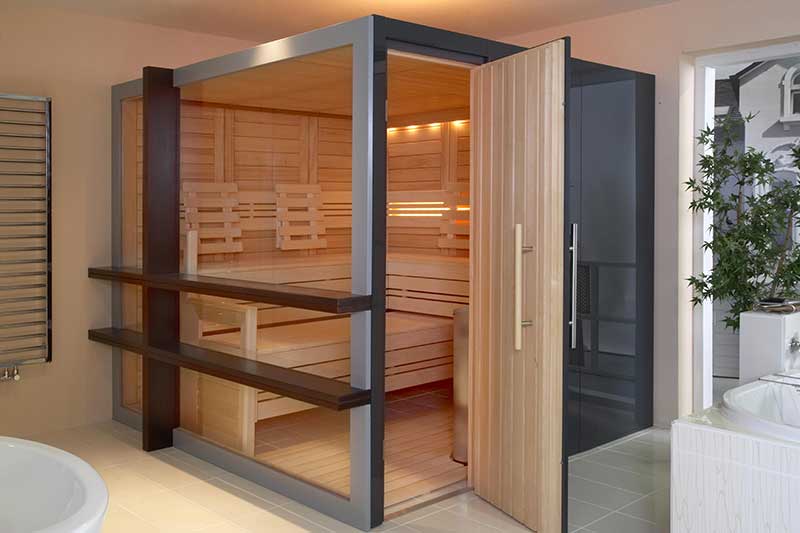 Transparente Sauna